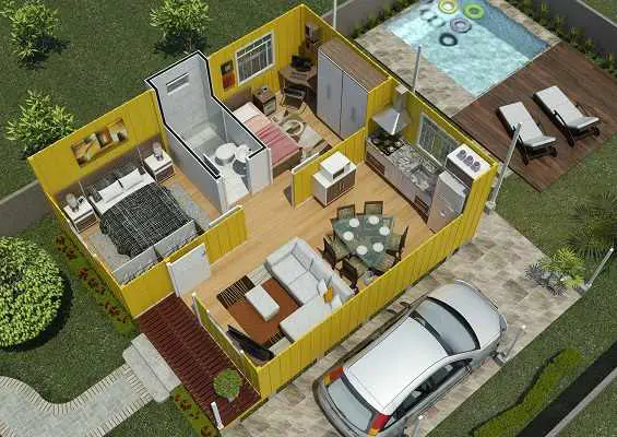 casa de madeira pré-fabricada florença corte